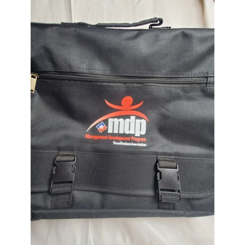 Leeds MDP Logo Travel Messenger‎ Black Travel Bag